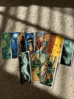 Cosmic Stained Glass Bookmark - Space Galaxy & Planets Design, Unique Book Lover Gift, Handmade, Solar System Inspired