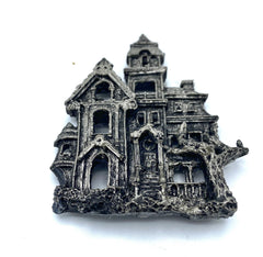 Haunted Mansion Magnet, Hand Painted Resin Sculpture | Gothic Fantasy Decor | Haunted House Magnet for Fantasy and Gothic Decor