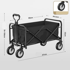 Foldable Camping Cart with Table, Heavy Duty Pull Wagon