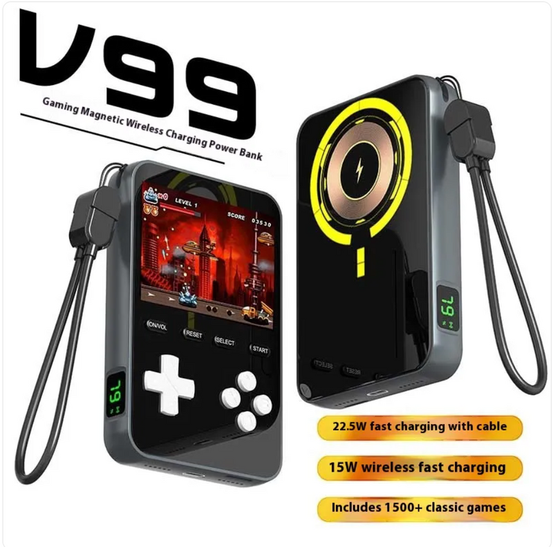Game Console Style Magnetic Wireless Power Bank
