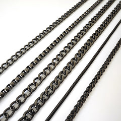 Metal Bag Chain with Woven Shoulder Strap for DIY