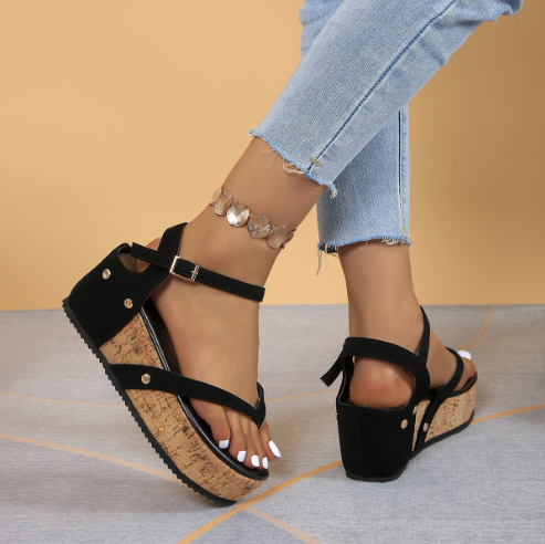 Waterproof Platform Slope Heel Colorful Women's Sandals