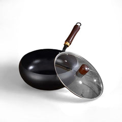 Thick Uncoated Iron Pot, Japanese Iron Pan, Uncoated Cast Iron Pot, Hand-Forged Non-Stick Pan without Coating, High-Purity Frying Pan, Cast Iron Skillet—Universal Kitchen Cookware Suitable for Gas and Induction Stoves.