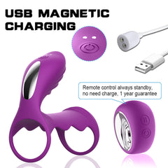 Aishia 0069 Dual Pleasure Male Delay Ring Massage器