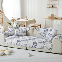 Universal Plant Print Sofa Cover Fabric Piece