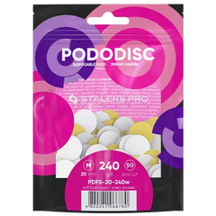 STALEKS PRO M PODODISC DISPOSABLE FILES SOFT BASE FOR PEDICURE DISC 20MM (50 PCS) PDFS-20- STALEKS™