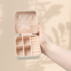 Libra Zodiac Travel Jewelry Case — Compact Pink Keepsake Box