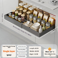 Punch-free Retractable Cabinet Pull-out Rack