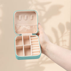 Libra Zodiac Travel Jewelry Case — Compact Pink Keepsake Box