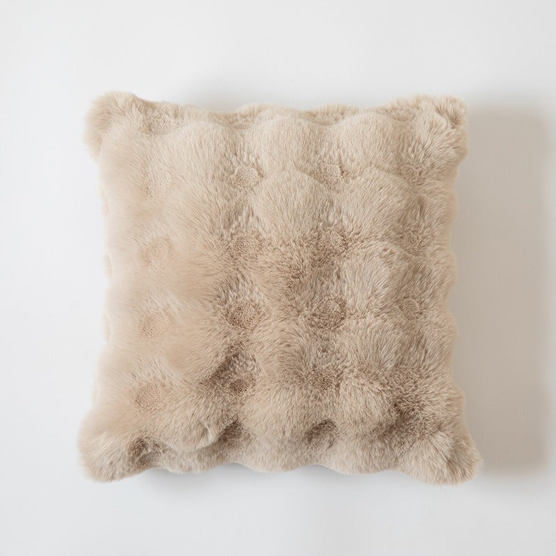 Nordic Faux Rabbit Fur Sofa Pillow 45x45cm