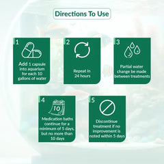 Fish Ceph 250mg Capsules for Aquarium Fish – 30 Count – Water Care Support