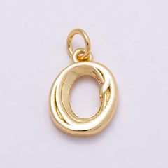 16K Gold Filled 14mm Minimalist Molten Number Numerology Charm | Charms-00878 ~ Charms-00887