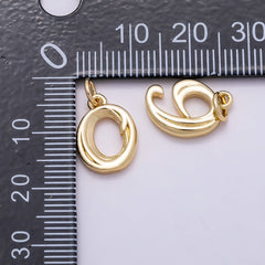 16K Gold Filled 14mm Minimalist Molten Number Numerology Charm | Charms-00878 ~ Charms-00887