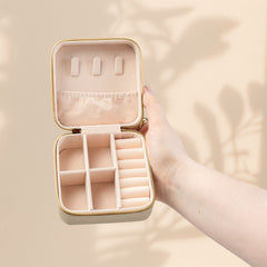 Libra Zodiac Travel Jewelry Case — Compact Pink Keepsake Box