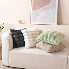Nordic Faux Rabbit Fur Sofa Pillow 45x45cm