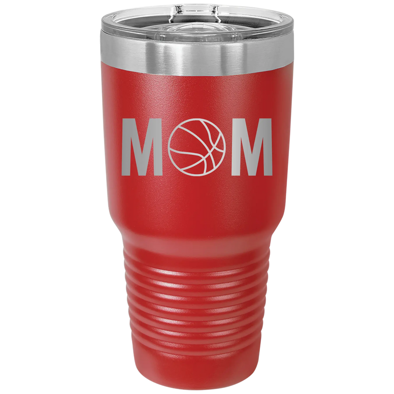 Mom Basketball 30 oz Tumbler | Red