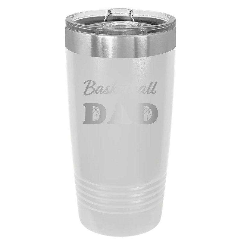 Basketball Dad2 20 oz Tumbler | White