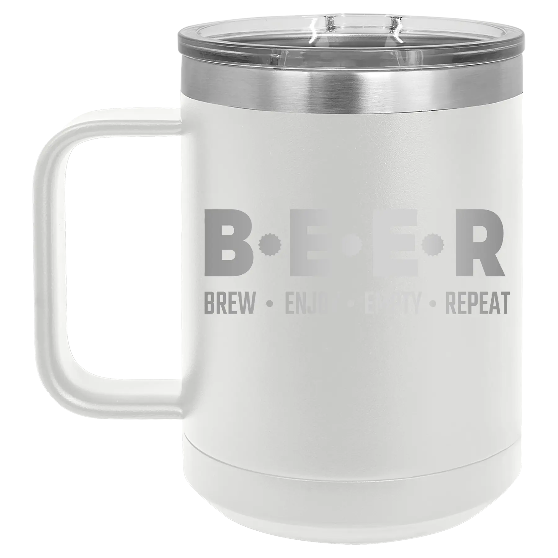 Brew Enjoy Empty Repeat 15 oz Mug | White