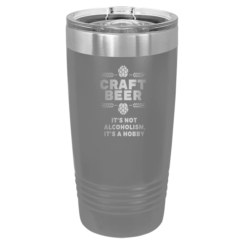 Craft Beer 20 oz Tumbler | Dark Gray