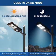 4 PACK 60W solar street light 6000 lumens