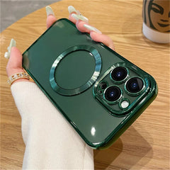 Creative Magnetic Lens Plated Phone Case