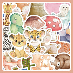 60 PCS Cute Animal Cartoon Stickers for Students