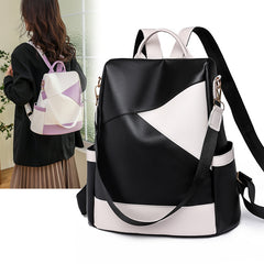 Stylish Color-Block Backpack for Travel and Daily Use