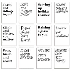 Holiday Appreciation Greeting Cards for Bar Servers and Bartenders, Set of 24