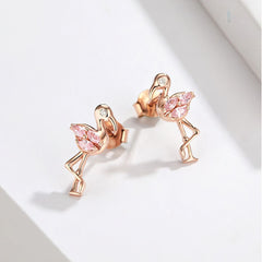 Sterling Silver Flamingo Earrings