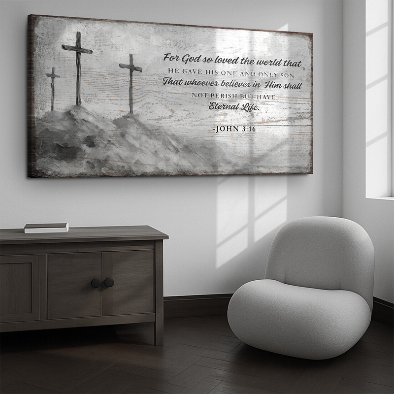 John 3:16: For God So Loved The World Faith Sign VIII