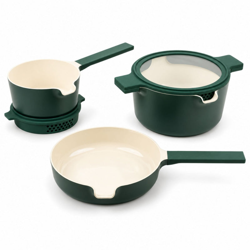 Nesting Nonstick Cookware Set, 5-Piece