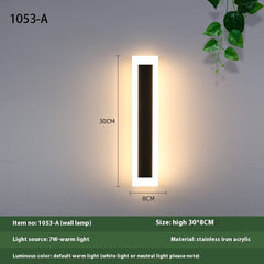 Minimalist Outdoor Waterproof LED Wall Lamp