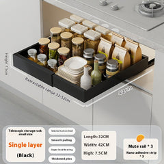 Punch-free Retractable Cabinet Pull-out Rack