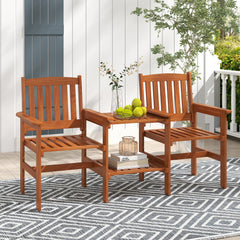 2-Seater Outdoor Patio Furniture Set with 1.57 Inch Umbrella Hole