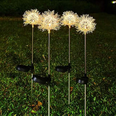 2-Pack: Outdoor Solar Dandelion Lawn Lights