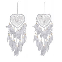 2-Pieces: Romantic LED Dream Catcher with Feather Dreamcatcher Night Light