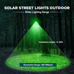 Solar Green Feeder Light for Hunting -12,000 lumens