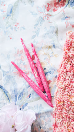 Pink Tourmaline October Birthstone Crochet Hook
