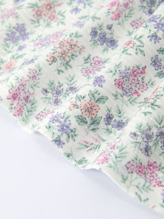 Purple Floral Smocked Embroidery Baby Girls Bloomers Set