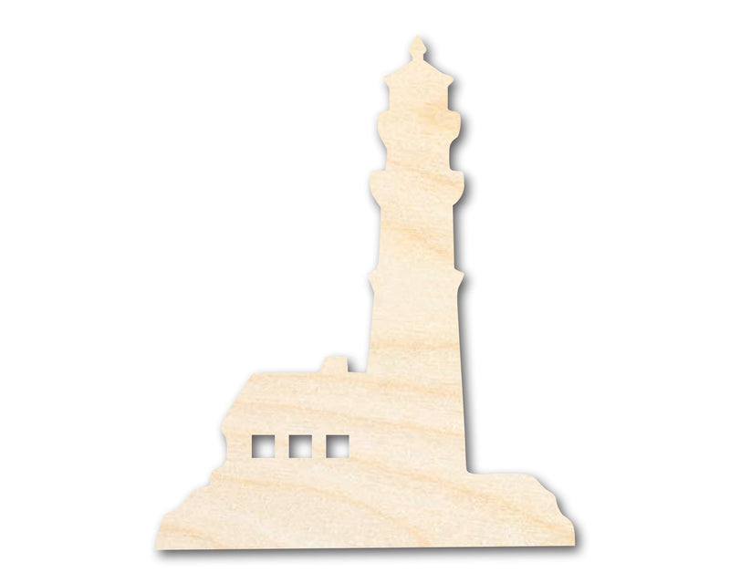 Unfinished Wood Lighthouse Silhouette - Craft - up to 46