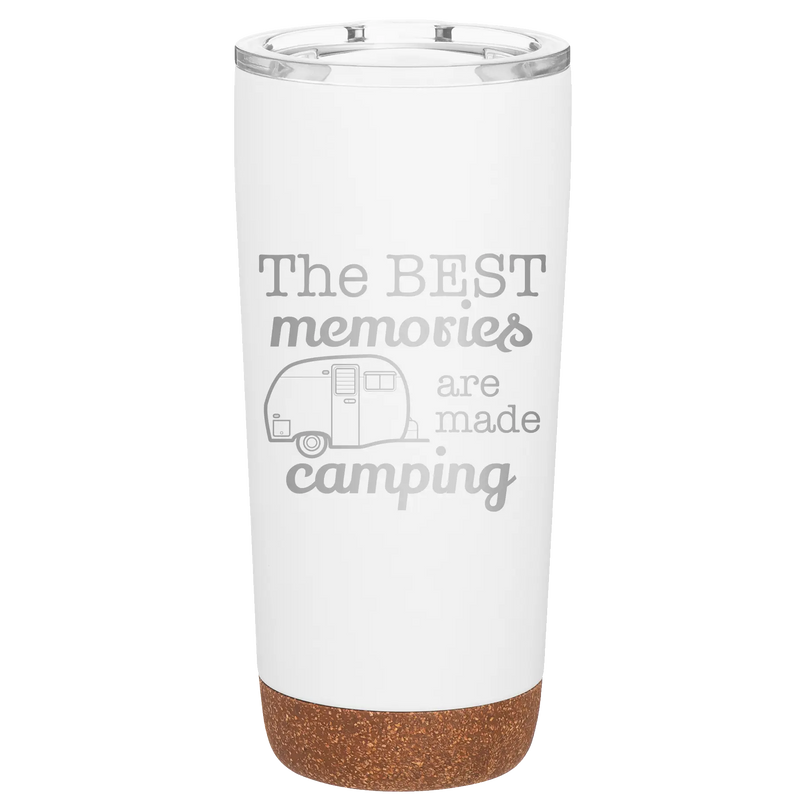 Camping 20 oz Tumbler | White