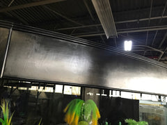 WARRANTY INCLUDED! 215 gallon GLASS bow front aquarium fish tank set