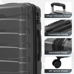 24 Inch Expandable Hardshell Checked Luggage with Tsa Lock