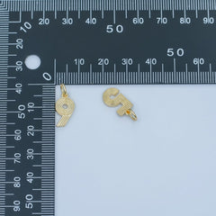 24K Gold Filled Groovy Disco Number Numerology Charm | M617 - M621