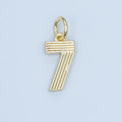 24K Gold Filled Groovy Disco Number Numerology Charm | M617 - M621