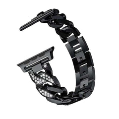 Apple Watch Diamond-Studded Denim Chain Band