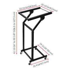 Yescom 19in 12U Space Rolling Audio Mixer Stand Cart Rack Mount