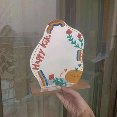 Irregular Makeup Mirror for Student Dorm Decor
