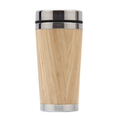 Creative Bamboo Insulated Cup - Double Layer Stainless Steel