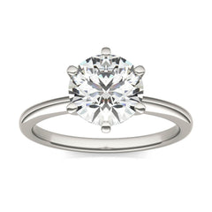 AGI Certified 3 CTW Lab Grown Diamond Solitaire Engagement Ring – G-VS Clarity, 14K White Gold